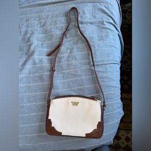 King Ranch brown and white leather purse / crossbody